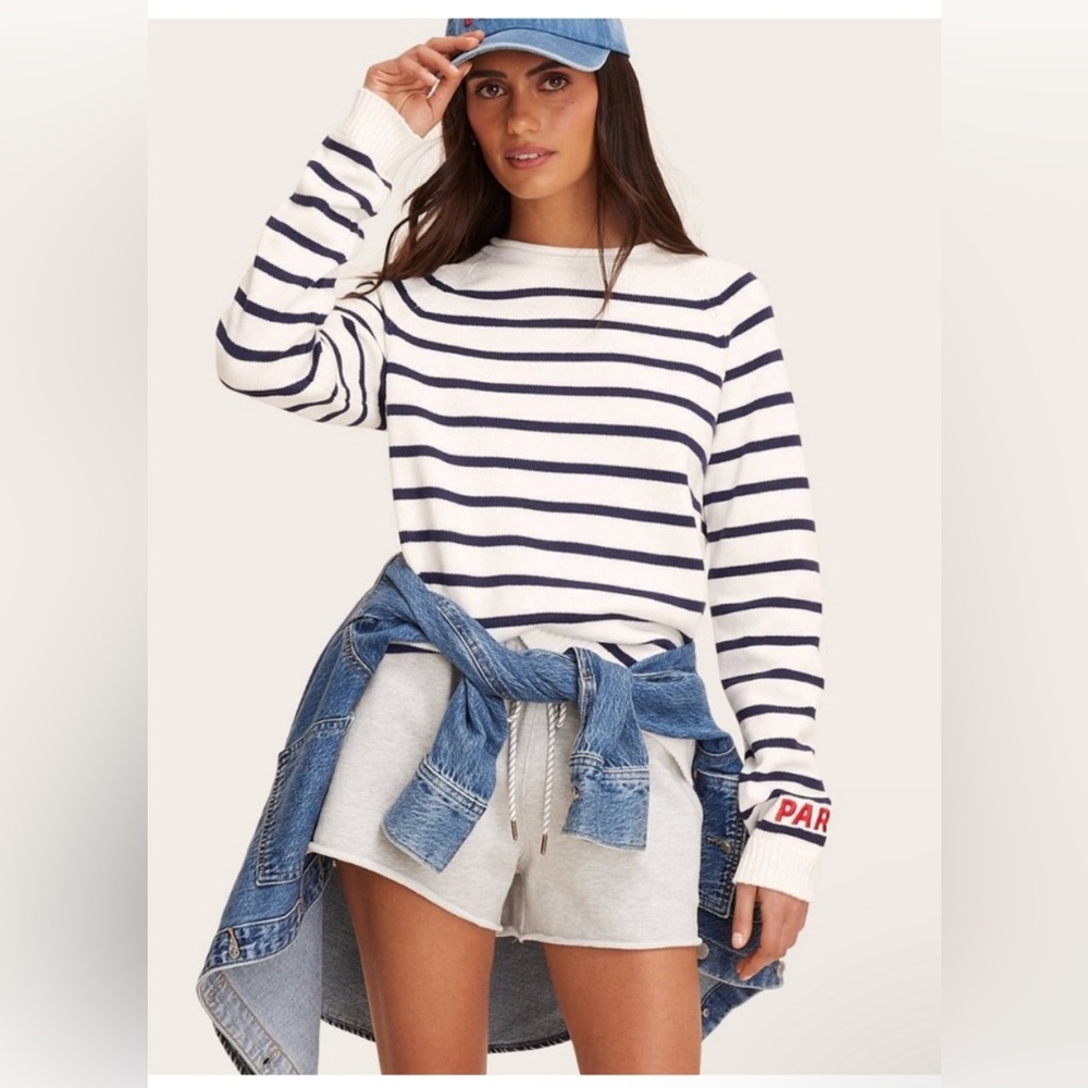 Parke x Target Rollneck Striped Pullover Sweater - Small- Navy Blue Stripes